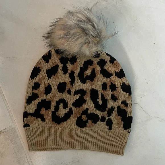 J. Crew NWT Women\'s Leopard Print Beanie AE635_EB3969 main image 2